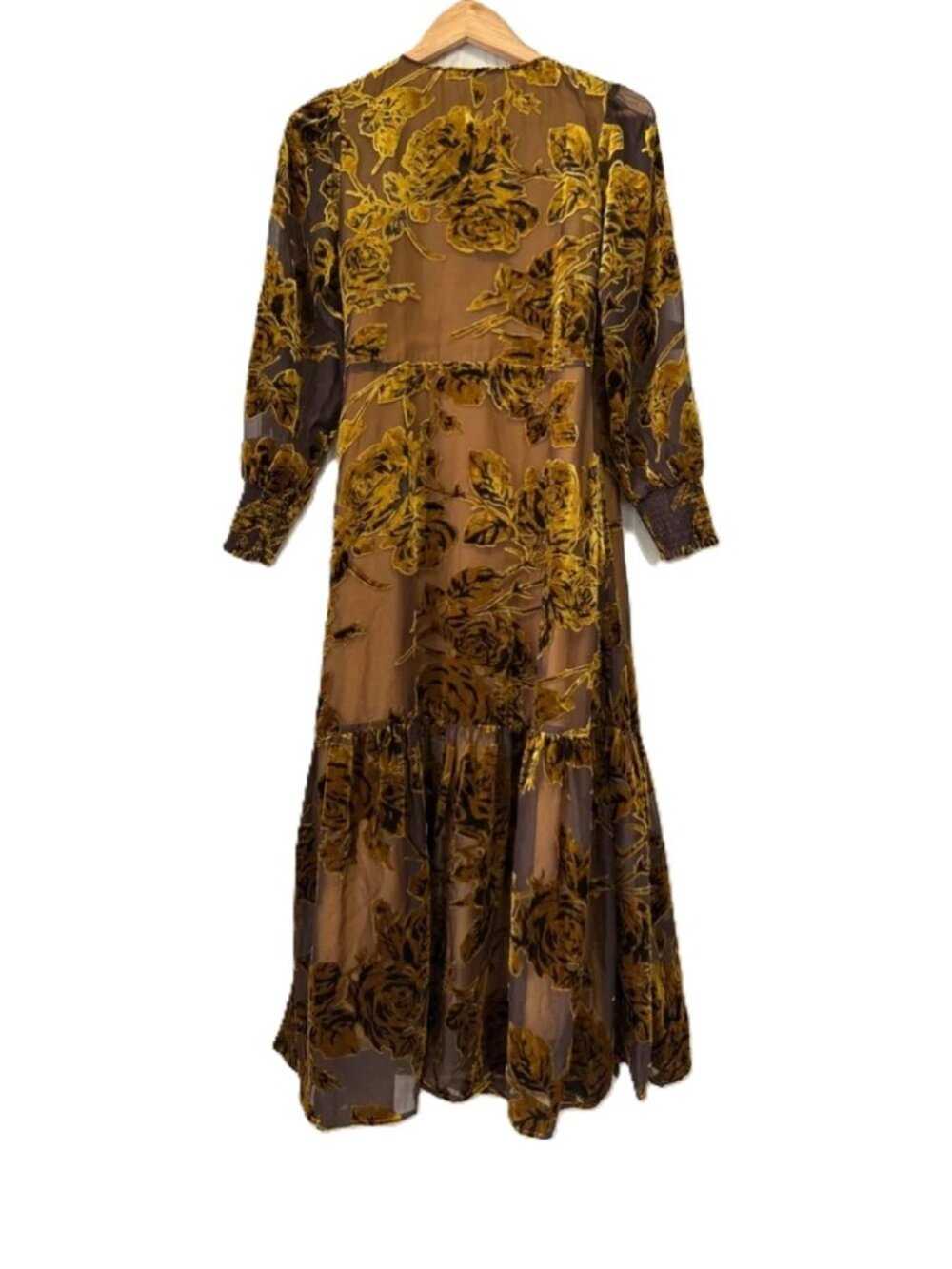 Soft Surroundings Jamila Velvet Burnout Dress (L) - Picture 8 of 8